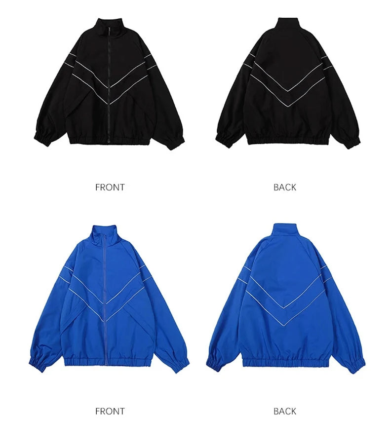 Navy Form Track Jacket