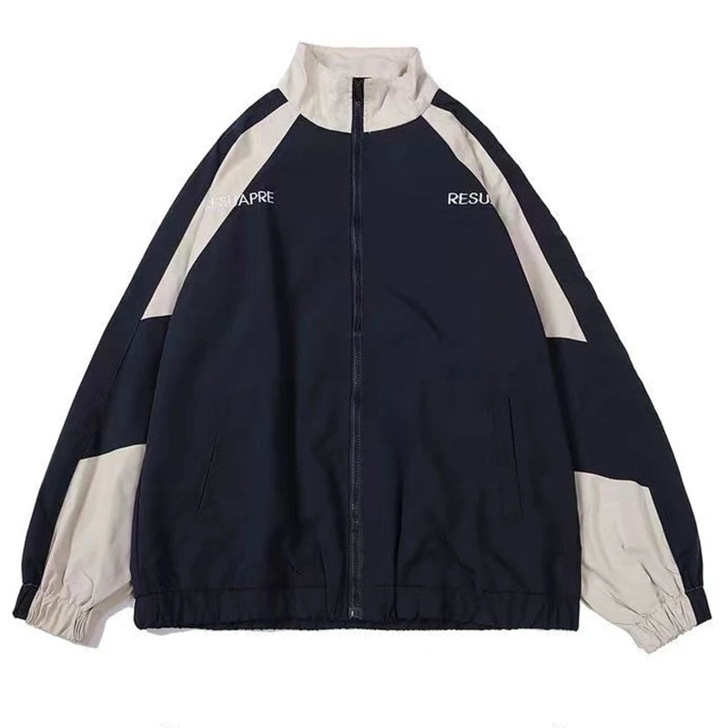 Navy Form Track Jacket