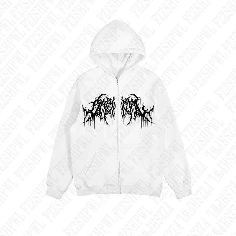 Noir Mark Zip Hoodie