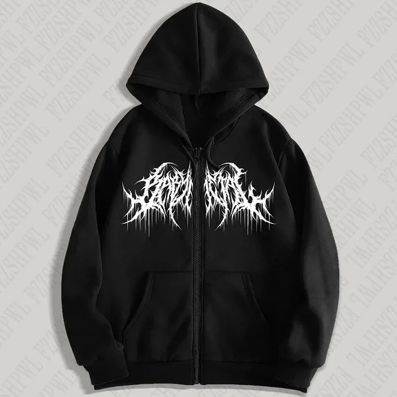 Noir Mark Zip Hoodie