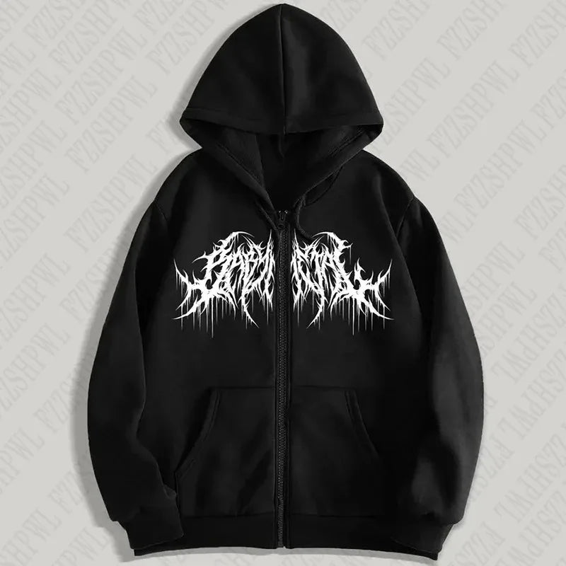 Noir Mark Zip Hoodie